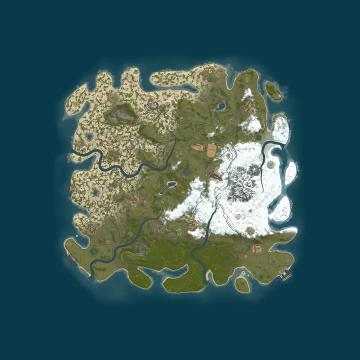 Map of A Shockbyte Rust Server