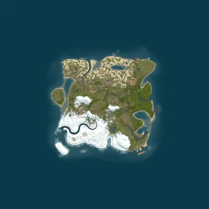 Map of RustSalinas [LATAM] | Solo/Duo | Monthly | 50 Upkeep