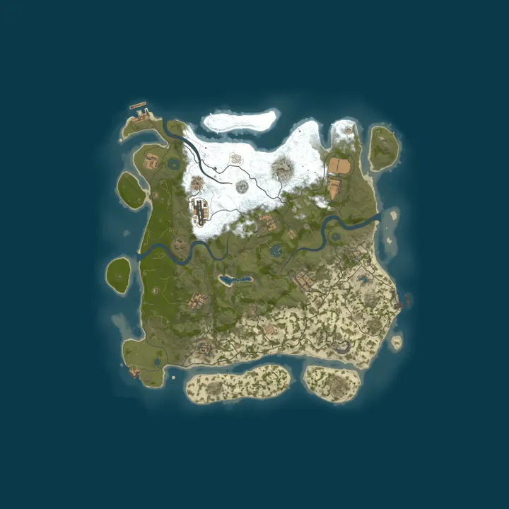 Map of US AdventureLand PVE Skills/Raidable Bases/Custom Vehicles!