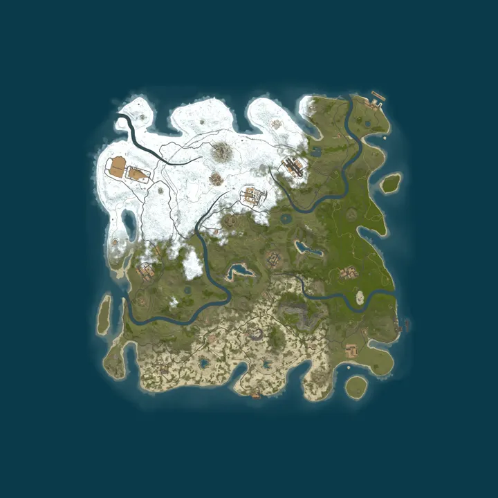 Map of RustGamingNation 25x PvE [Events|Purge|Zombies|SkillTree]