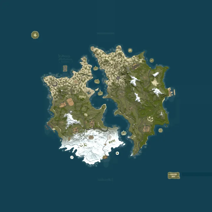 Map of [BR/LATAM] Evolution PVE 10X |Skills|Quests|Raid Bases