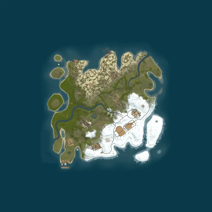 Map of [Latam] Paradise Rust | x2 Vanilla | Servidor Dedicado | Solo-D