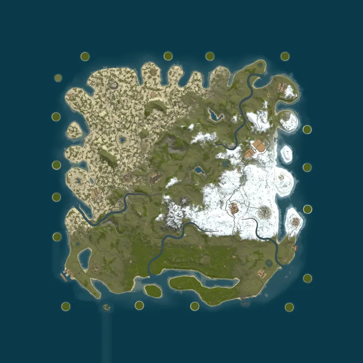 Map of Relaxed Rust - PVE - 4x/RaidBases/Zombies/Town/ZLevels