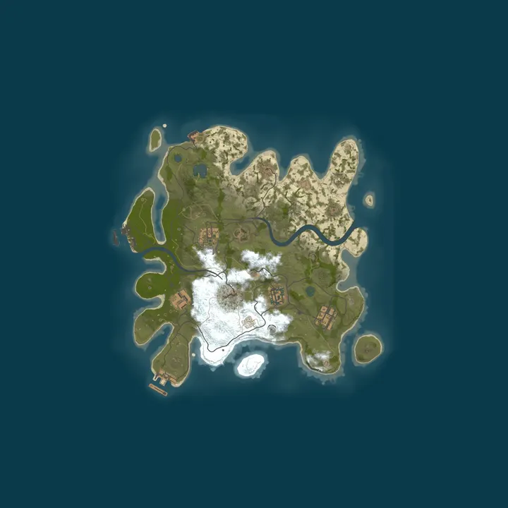 Map of A Shockbyte Rust Server