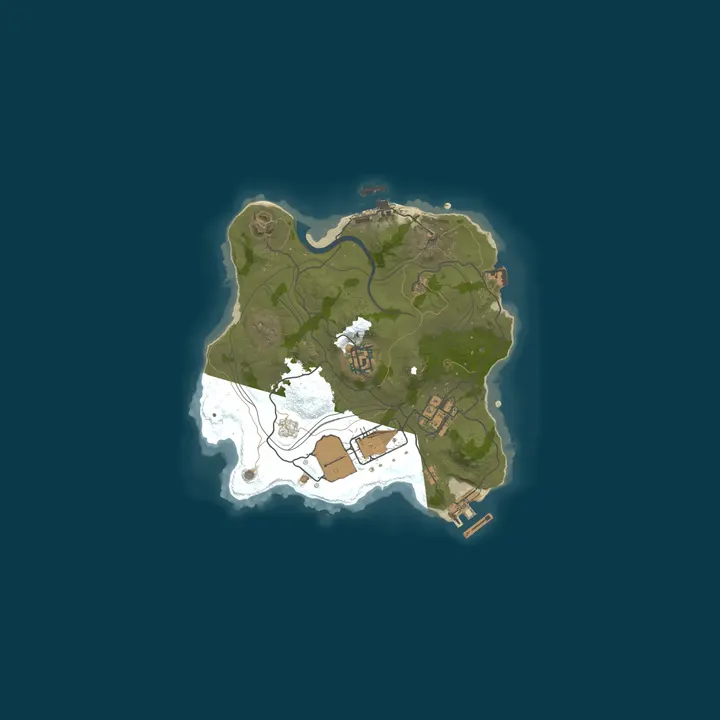 Map of A Shockbyte Rust Server