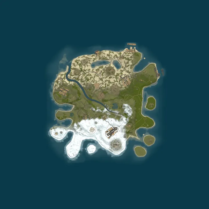 Map of A Shockbyte Rust Server