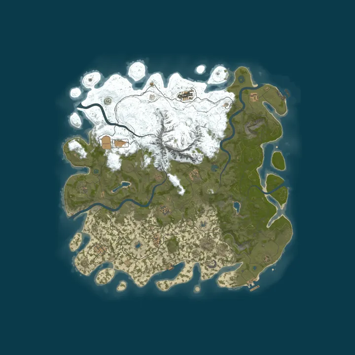 Map of A Shockbyte Rust Server