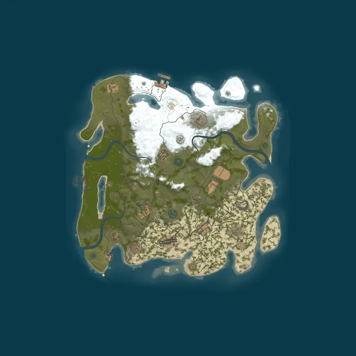 Map of A Shockbyte Rust Server