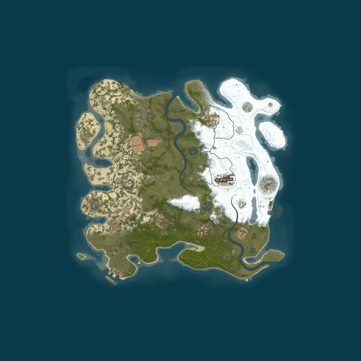 Map of CROATIA RUST 2X | RAIDABLE BASES | MAX 4