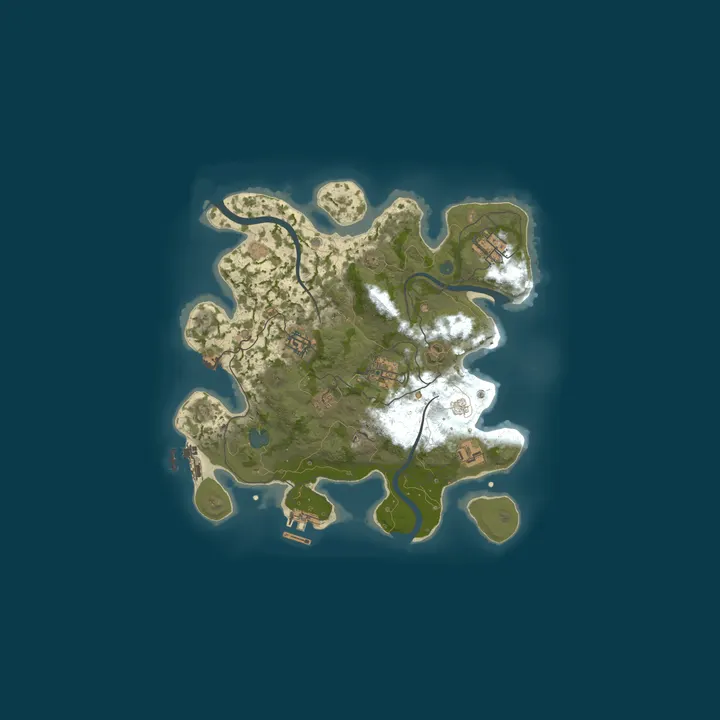 Map of A Shockbyte Rust Server