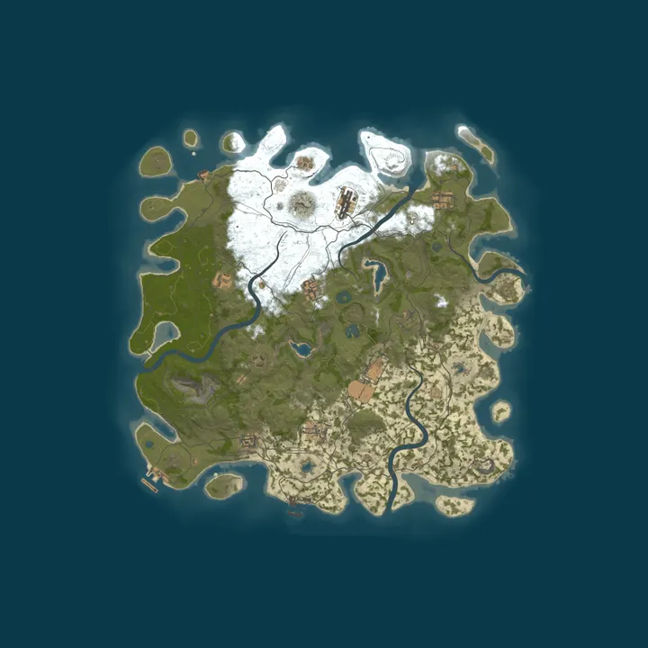 Map of A Shockbyte Rust Server