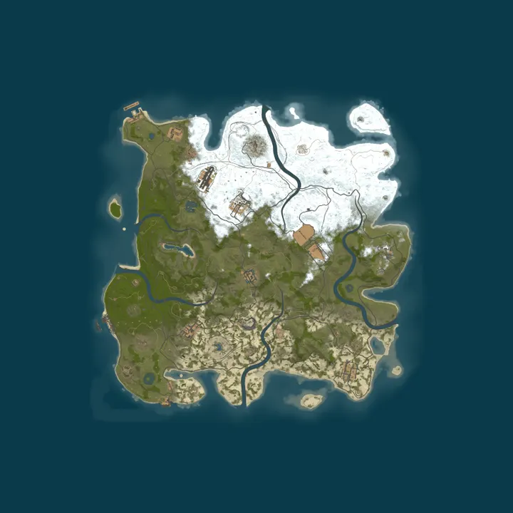 Map of Grizzly Outpost 2x | Solo/Duo/Trio | Biweekly | Noob Friendly |