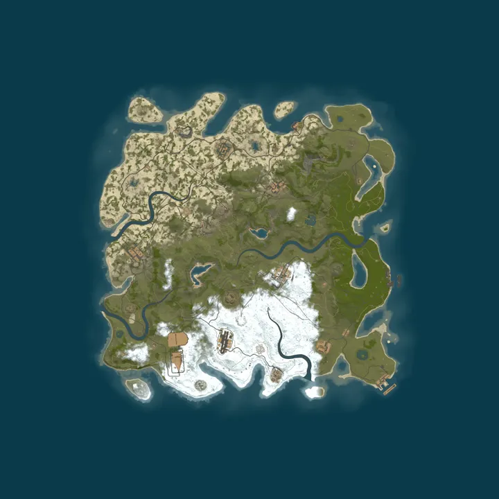 Map of [PvE]Rusty Spoons|No Decay|Zombies|Monthly Wipes|Rust+