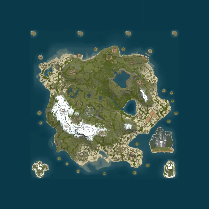 Map of Hex EU ARC 5x PVE | Skills | Jetpack | Quests | Raid Bases