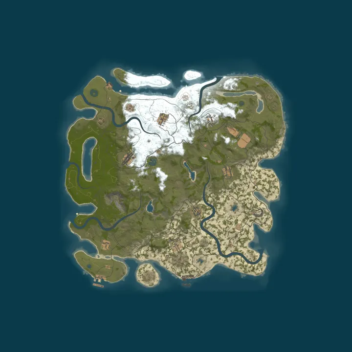 Map of Kinetic Rust | 2X | 1-4 | Backpacks | Skins | No BP Wipe