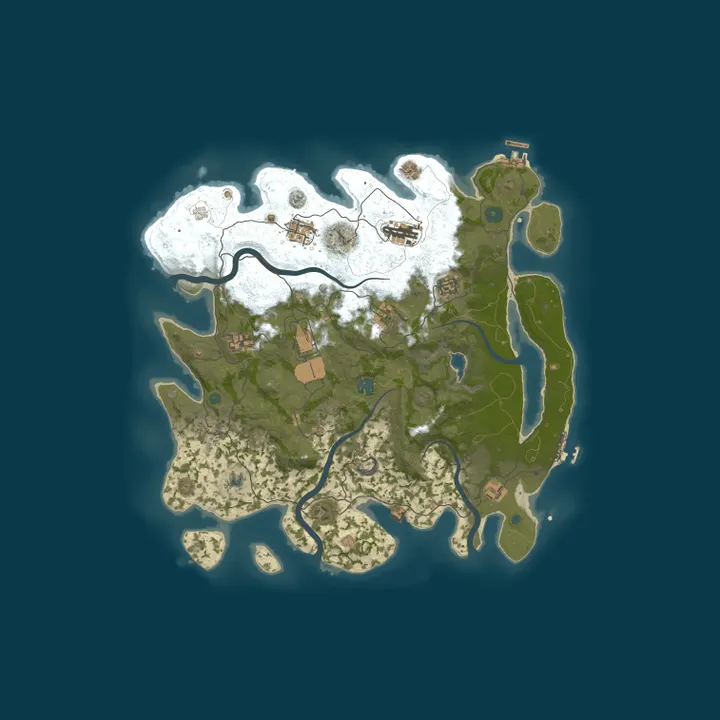 Map of A Shockbyte Rust Server