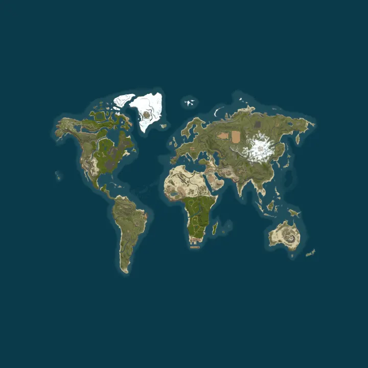 Map of Castaway - 2X No Decay PVE/PVP