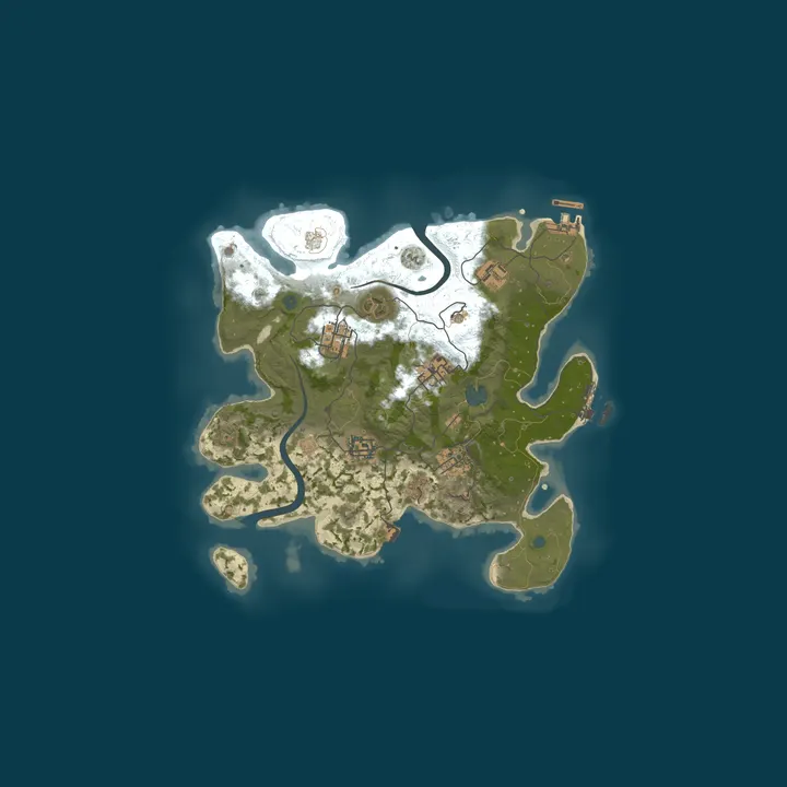 Map of A Little Rust AU | 2x | Fortnightly | PVE/PVP | Purge