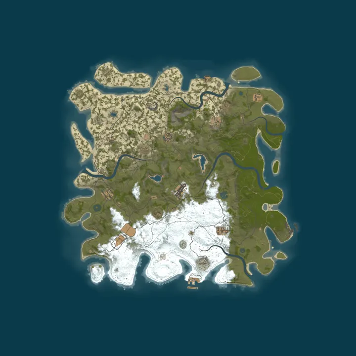 Map of Three stones PVE [x5] Raid base, Events, Eco