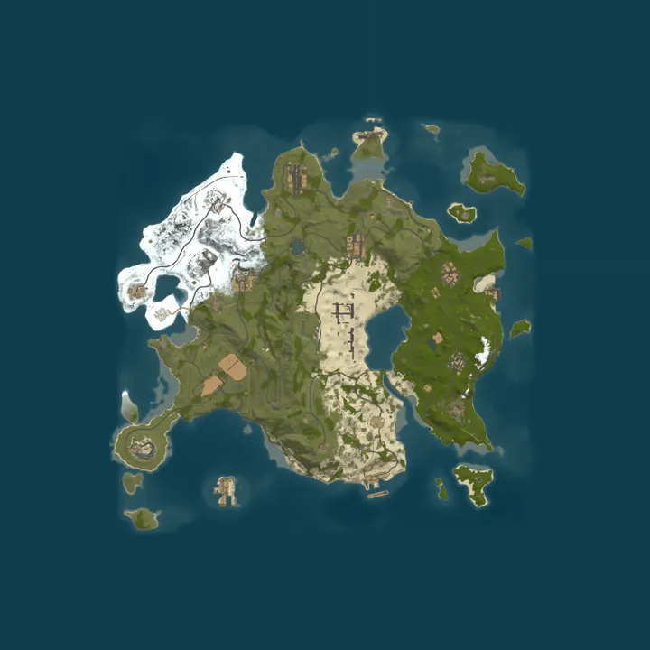 Map of New Rusted PVP/E |NoRaid|RaidBase|Barges&more|