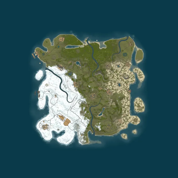 Map of GGL RUST | 2X | VANILLA+ | NO LIMIT
