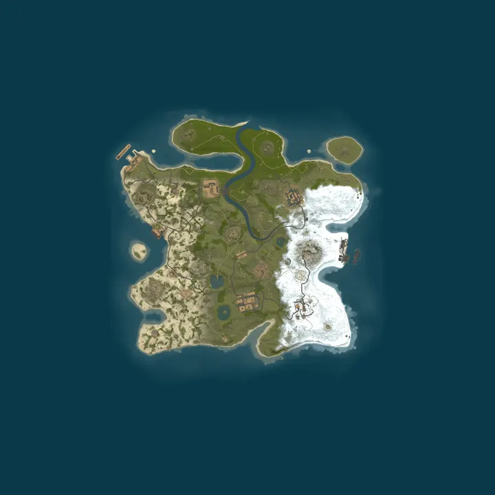 Map of GLORY.RUST 2X • RU • Modded • NoLimit • Kits | Вайп