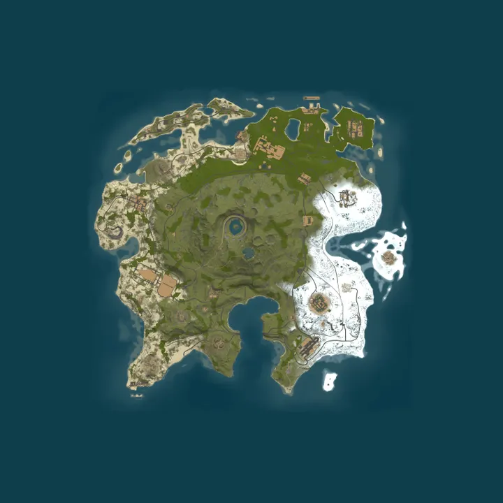 Map of Hazmat Holiday | Chill PvE  | zombies | raidboats | vehicles