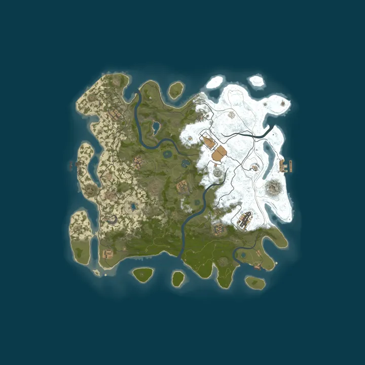 Map of 666 RUST 2Х|ДЛЯ НОВИЧКОВ|РОССИЯ 07.10