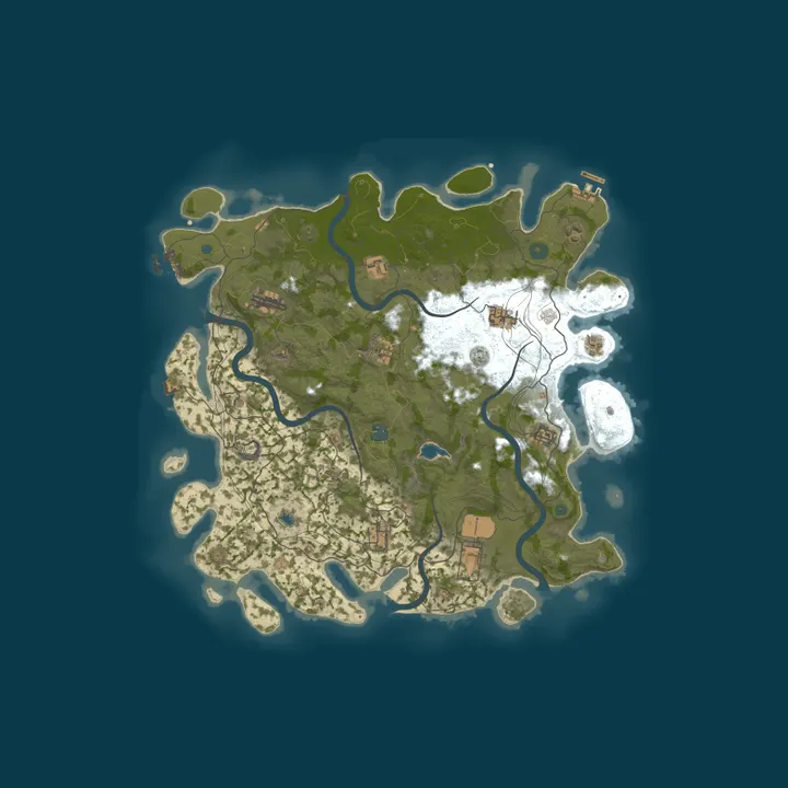 Map of [PVE-PVP] Uncharted Island [x1-x5][RaidableBases - NPC - Events