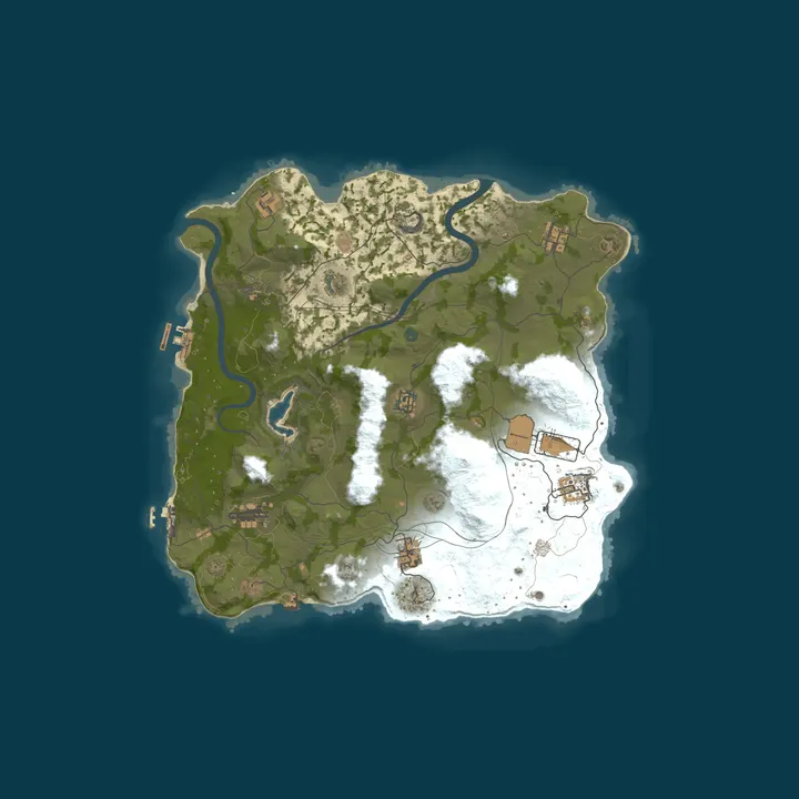 Map of A Shockbyte Rust Server