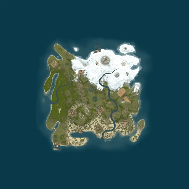Map of A Shockbyte x Discord Production Rust Server