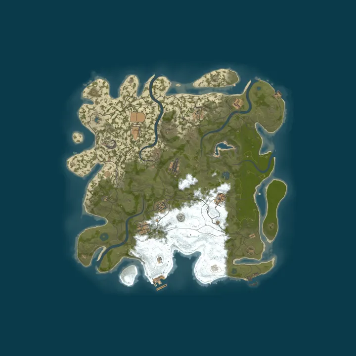 Map of A Shockbyte x Discord Production Rust Server