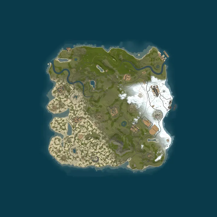 Map of A Shockbyte Rust Server