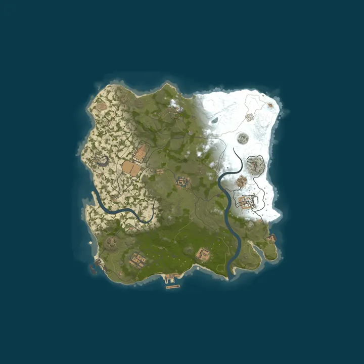 Map of [EU] Rustoria.co - 2x Vanilla | No BP Wipes