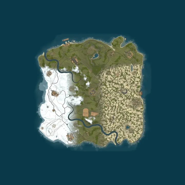 Map of WEREWOLF GAMING.CO 5x Solo/Duo|Loot x5|TP|Homes|Kits|JUST WIPED