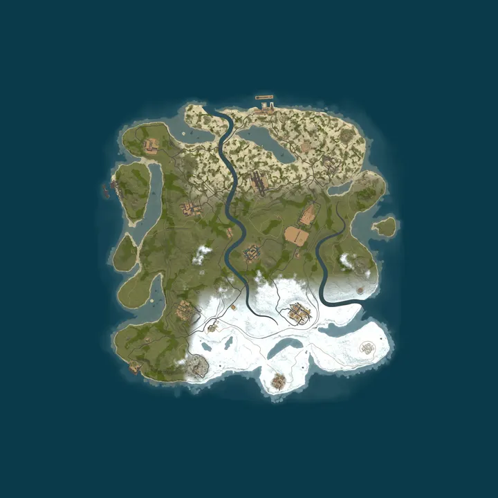 Map of AceRust.com 2x Solo/Duo | 50% Upkeep | Shared BPs