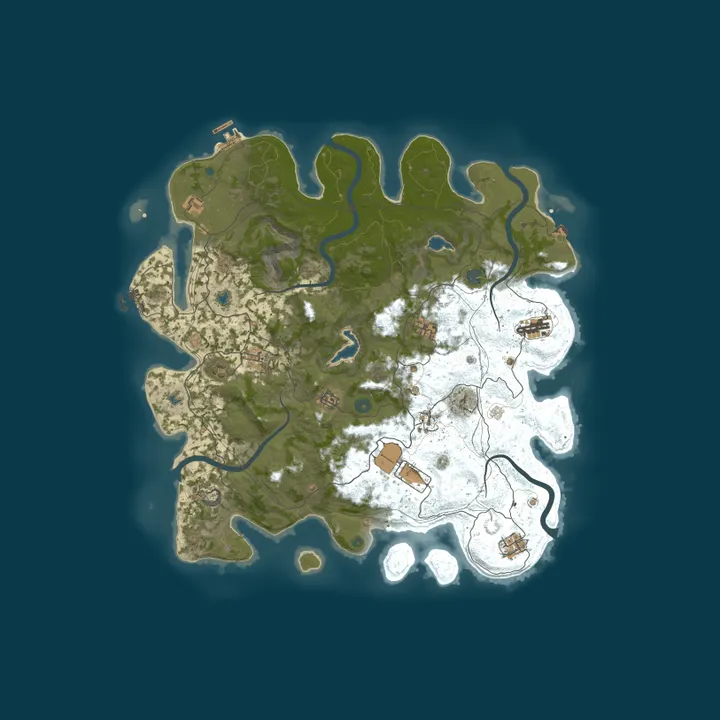 Map of [DK][NORDIC]Fudge PvE|#1 Nordic|RP|RaidableBases|Convoy|Monthly