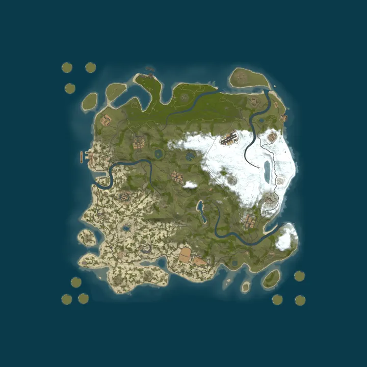 Map of [US] Wild Mushroom WMG 2x PvE | No Tech Tree | Zombies | Raid B