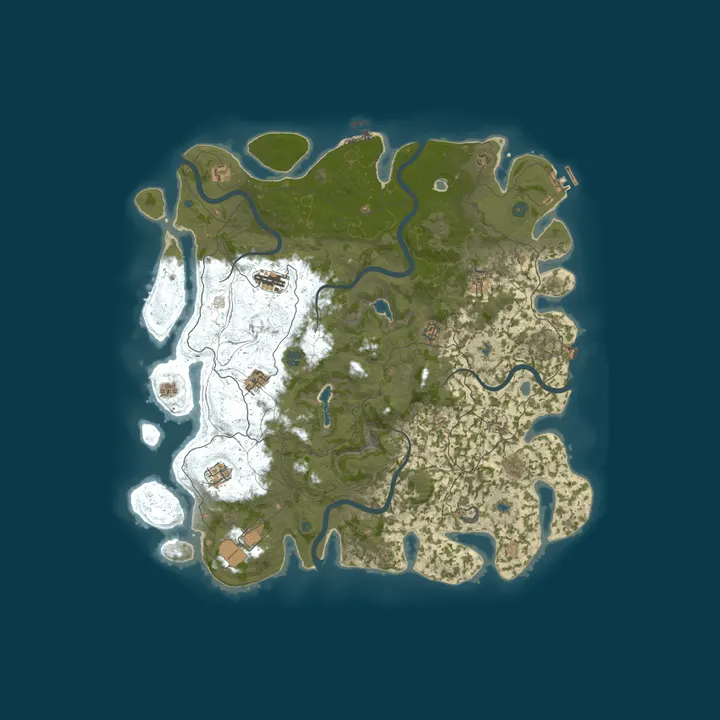 Map of Underdog's Rust | Monthly Vanilla+ | Noob Friendly | PvE Raid B
