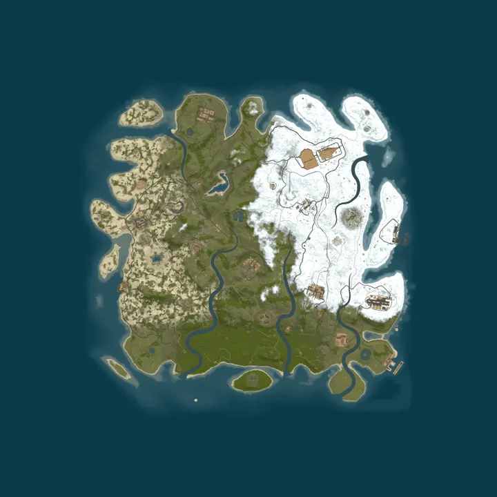 Map of Zeds Tribe plays Rust - PvE