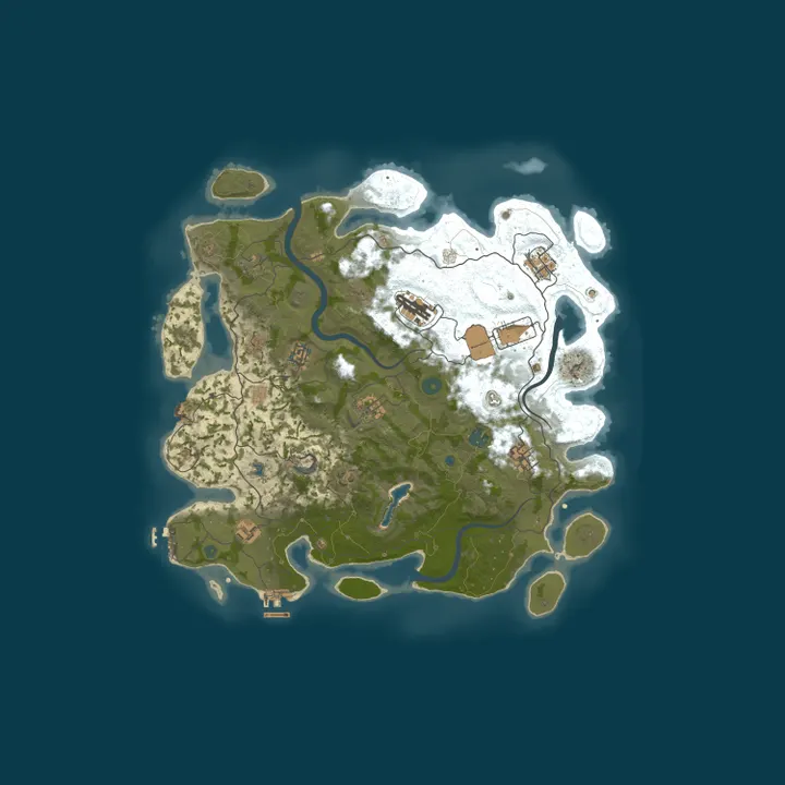Map of RUST LEGENDS SERVER