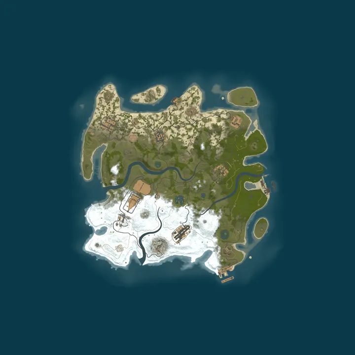 Map of [EU] RUST - Vanilla PVP [NO RULEZ] - Powered by SirServALot.dk