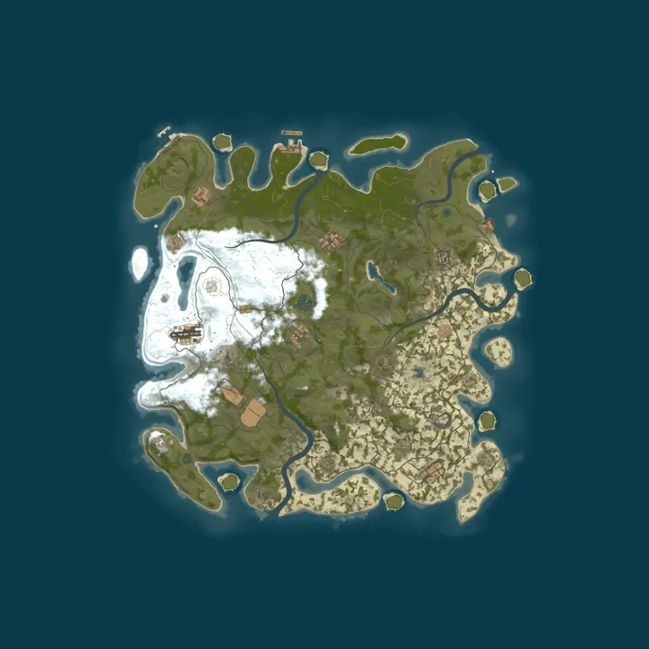 Map of Fortune Island Vanilla - 5x | PVE | Zombies | Events