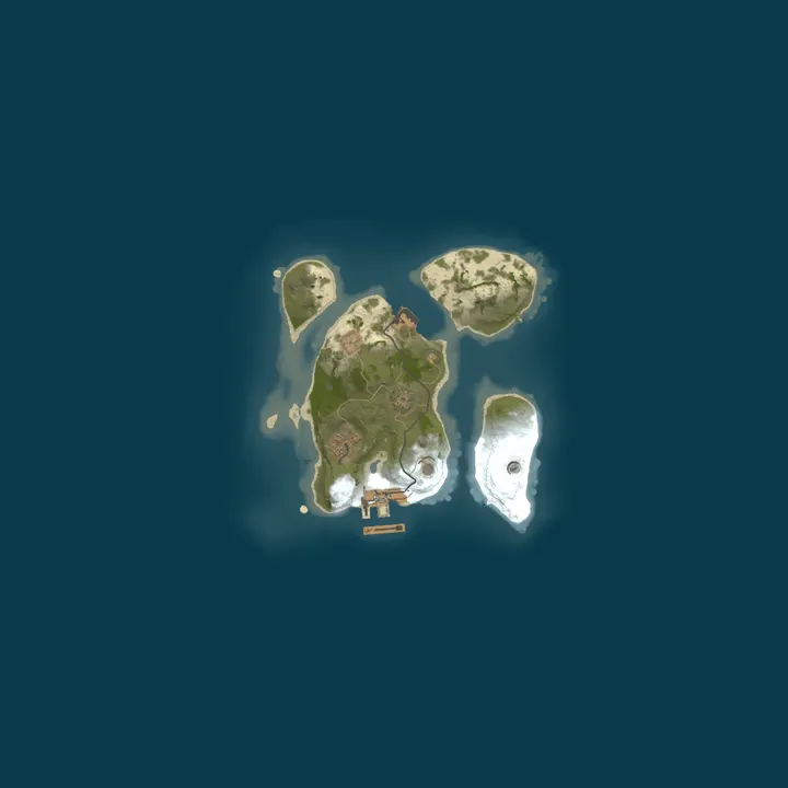 Map of A MineStrator Hosted Rust Server