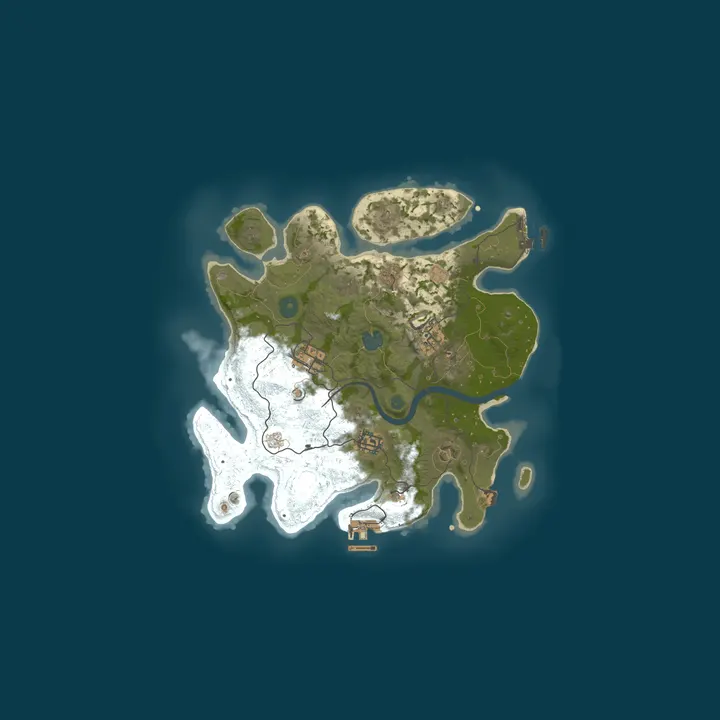 Map of A Shockbyte Rust Server