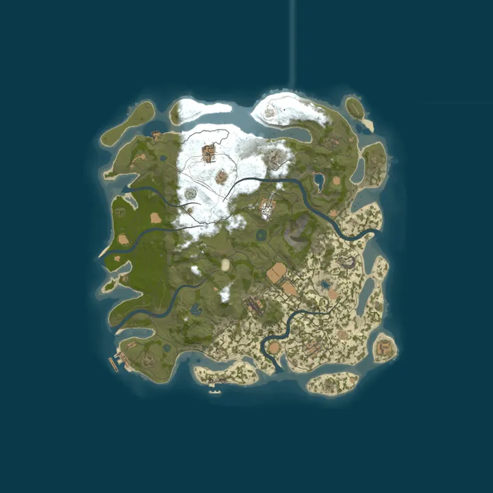 Map of [NA] RustAscent | PVE & CHILL | 15x RESOURCES | EVENTS | KITS