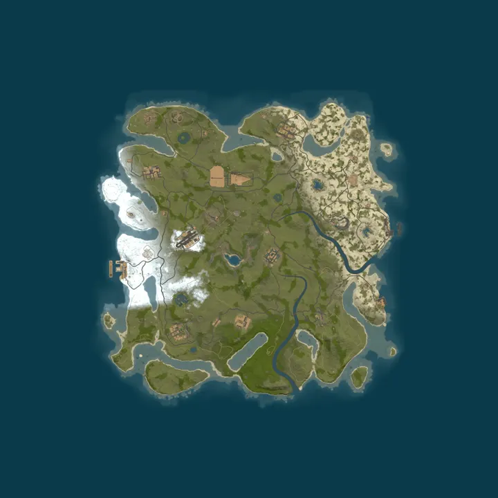 Map of [NA] RustAfterDark | PVE | 15x RESOURCES | EVENTS | KITS