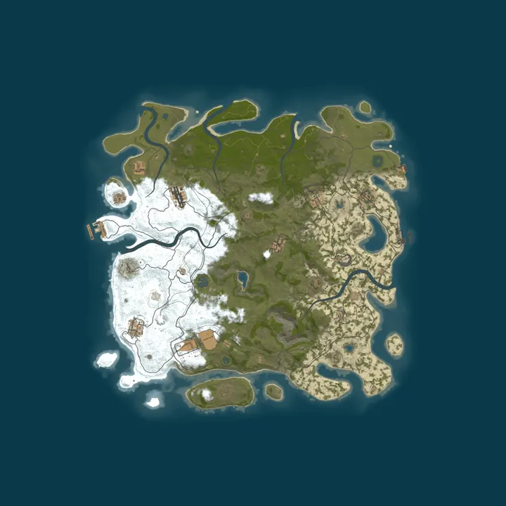 Map of Outlaw Ridge  | Solo / Duo  |  50% Upkeep | Map Wipe Thursdays 