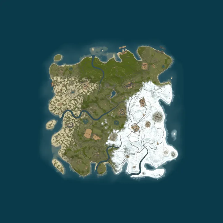 Map of Naked & Afraid | Monthly | Solo - Duo | 10% Upkeep