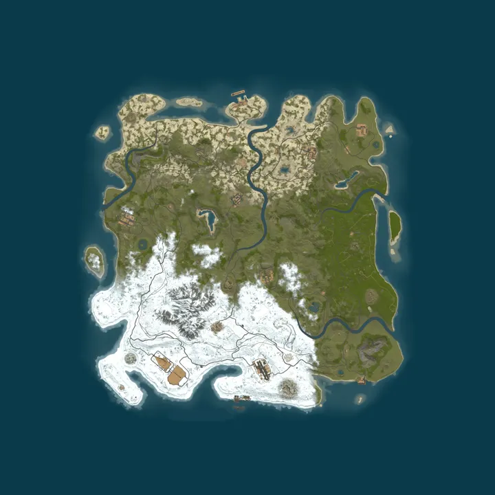 Map of A Rust Server Cryptid Oxide